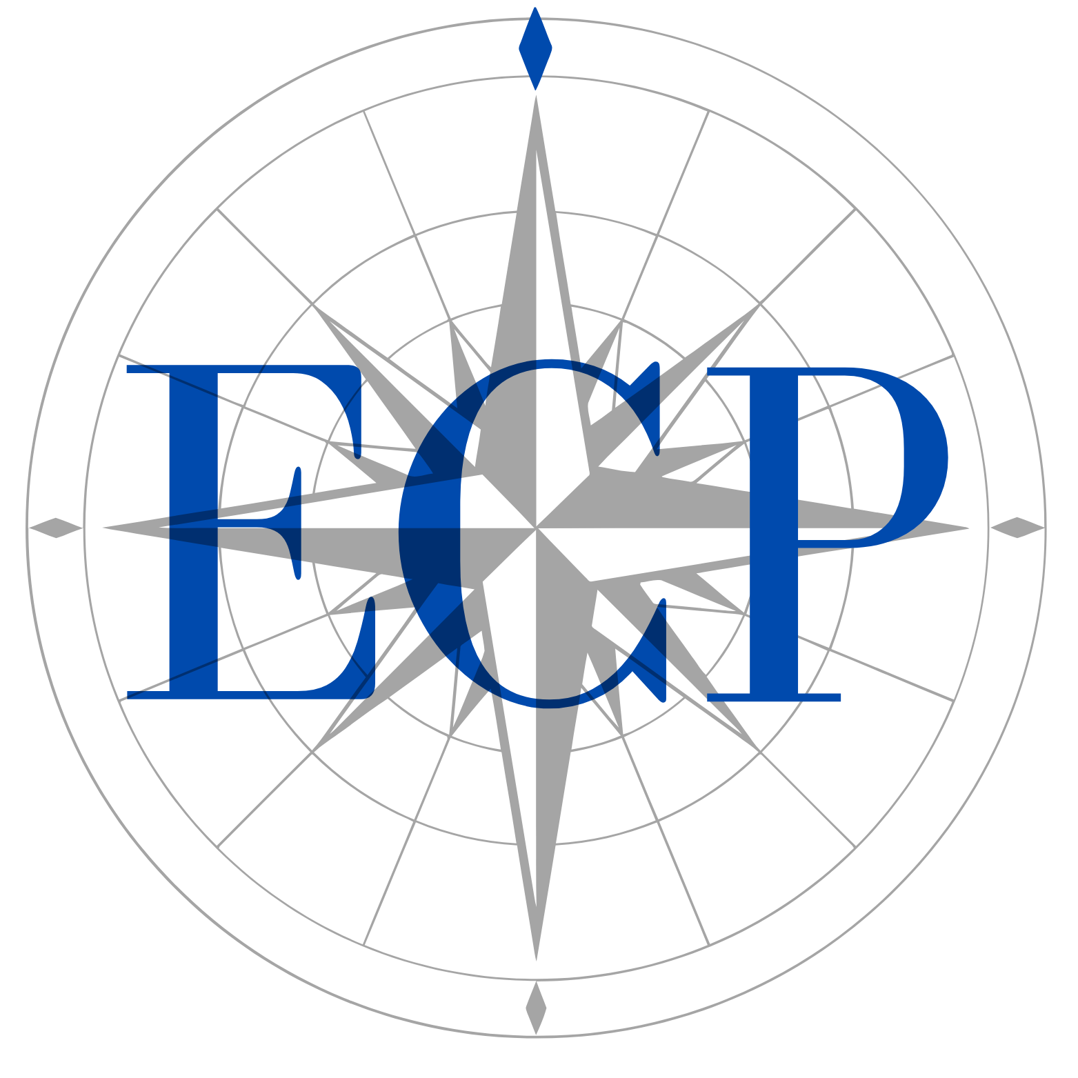 compass with ECP and a blue diamond